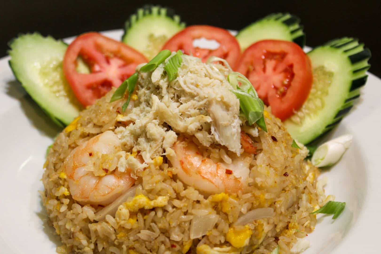 Crab and shrimp fried rice at Tasty Thai in Tempe