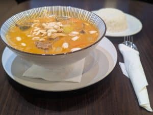 Massaman curry from Tasty Thai Tempe with potatoes, carrots, and peanuts in a rich coconut sauce near Tempe Marketplace.